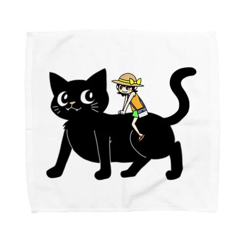 大きな猫と小さな友達 Towel Handkerchief