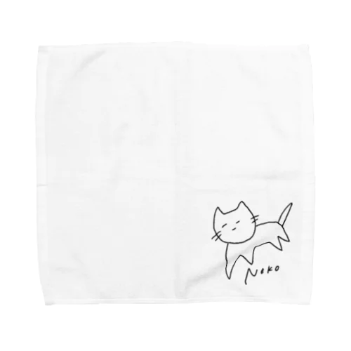 右前足が突き刺さるNeko-黒大- Towel Handkerchief