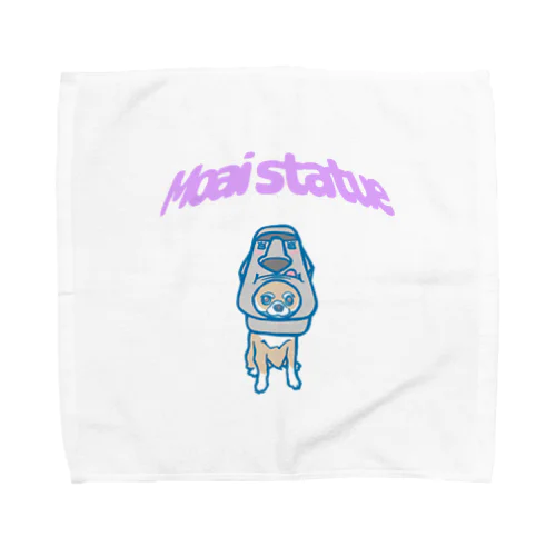 モアイ像犬 Towel Handkerchief