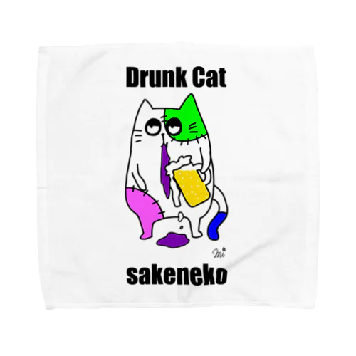 セール中"sakeneko" Towel Handkerchief