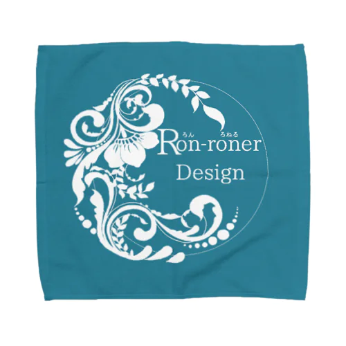 Ron-Roner Designロゴタオル青 Towel Handkerchief