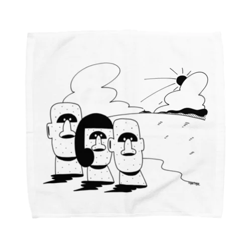 夏の終わりのモアイーズ Towel Handkerchief