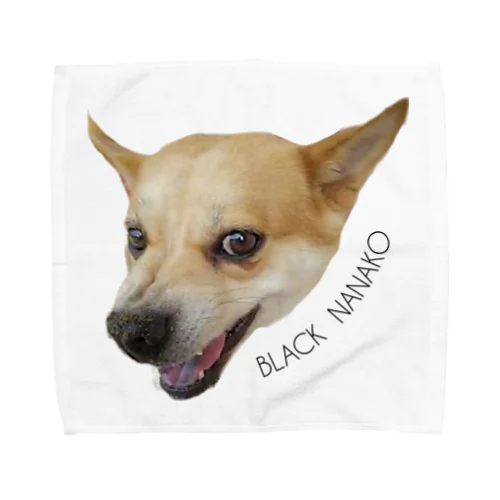 ブラックななこ Towel Handkerchief