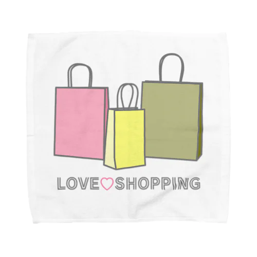 紙袋 LOVE SHOPPING タオルハンカチ
