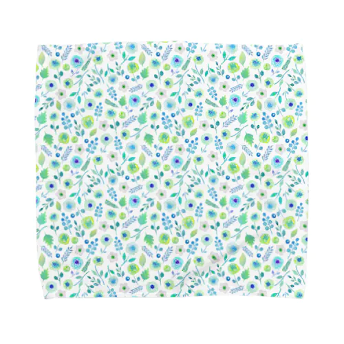 新緑の季節（ブルーバージョン） タオルハンカチ