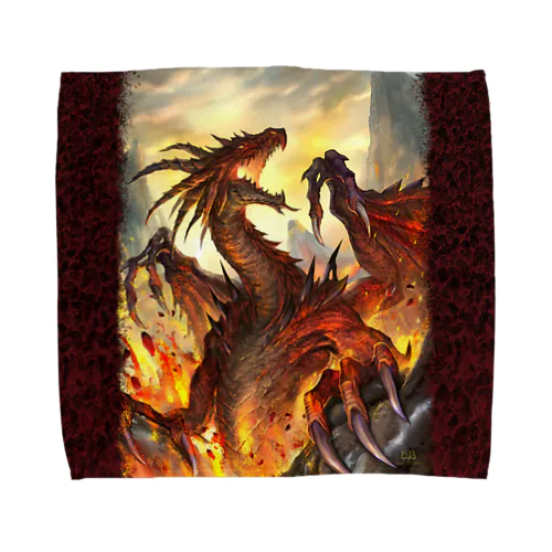 火山のドラゴン Towel Handkerchief