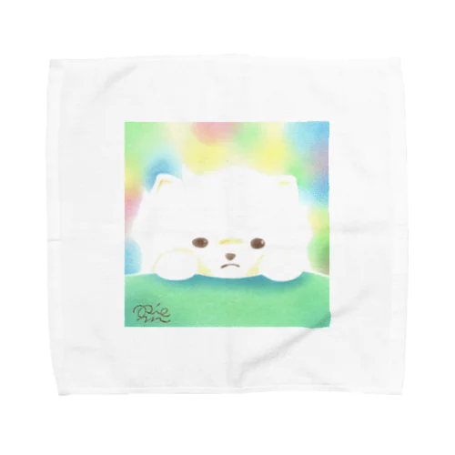 「ふわふわわんこ」ミズノ リエ Towel Handkerchief