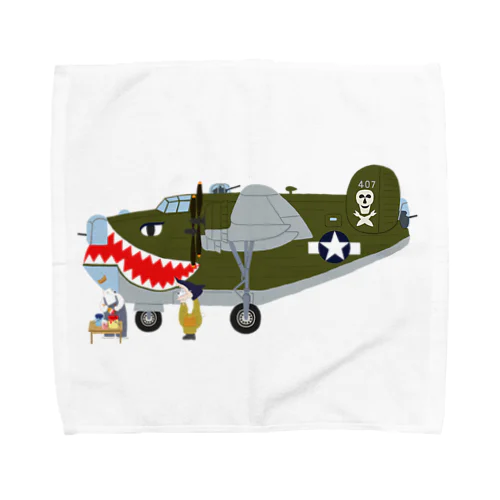 すろくまノーズアートB-24 Towel Handkerchief