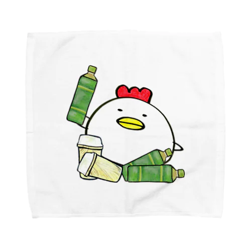 飲んだくれにわとり Towel Handkerchief