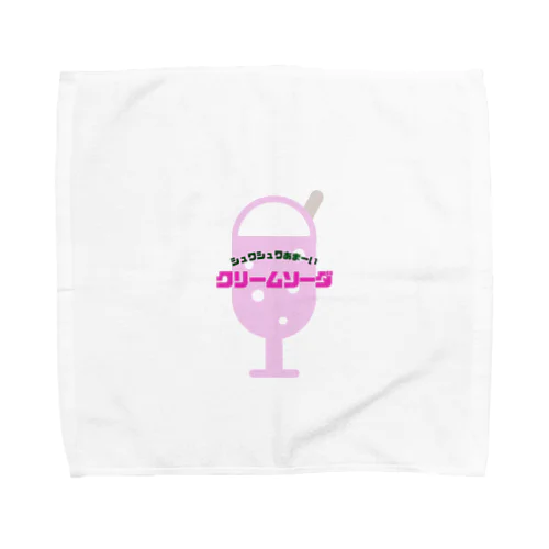 レトロなクリームソーダ(ピンク) Towel Handkerchief