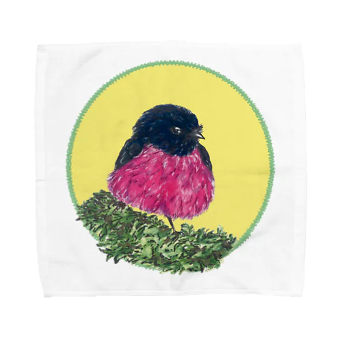 スズメ (Pink Robin) Towel Handkerchief