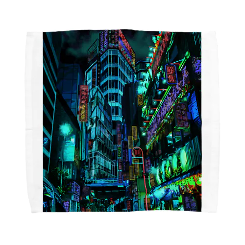 cyberpunk  tokyo Towel Handkerchief