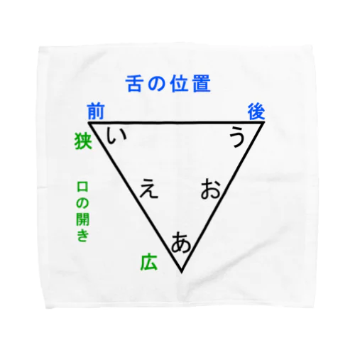日本語の母音 タオルハンカチ