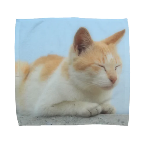 ねむいにゃんこ Towel Handkerchief