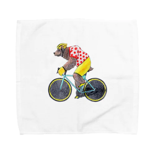 クマの自転車乗り Towel Handkerchief