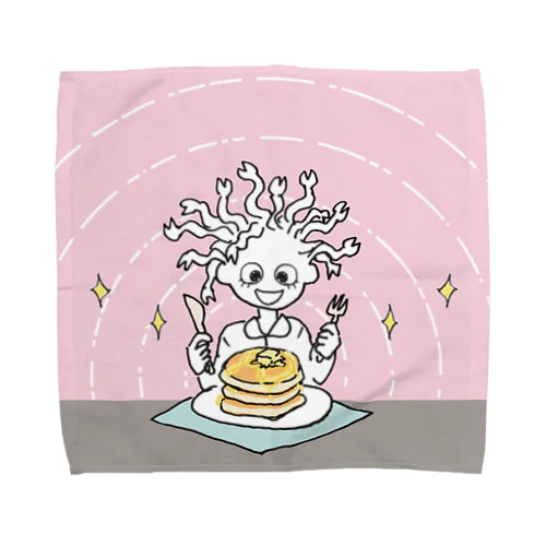 ホットケーキとメドゥーサ Towel Handkerchief