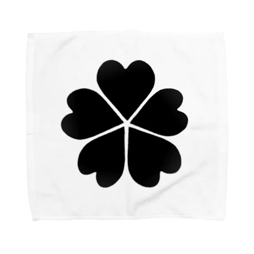 五つ葉のクローバー(白黒逆ver Towel Handkerchief