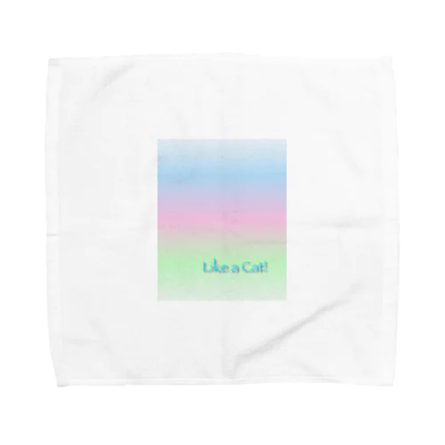 青い暁の「猫のように！」シリーズ Towel Handkerchief