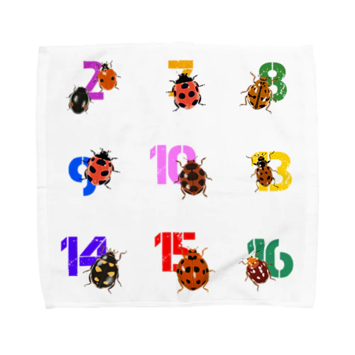 テントウムシ数字 Towel Handkerchief