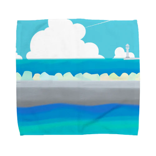 お気に入りの海岸 Towel Handkerchief