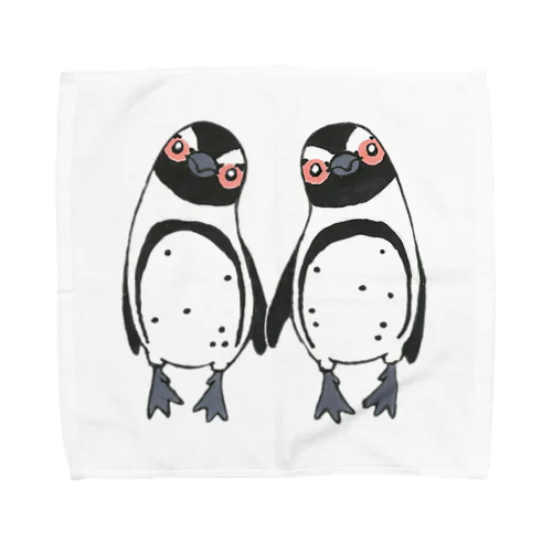 手繋ぎケープペンギンのカップル🐧❤️🐧 Towel Handkerchief