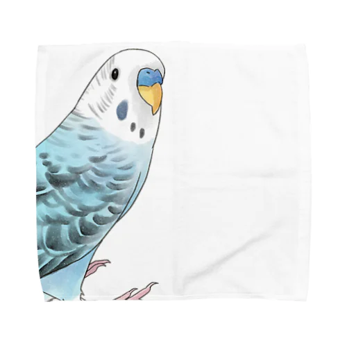 振りむきセキセイインコちゃん【まめるりはことり】 Towel Handkerchief