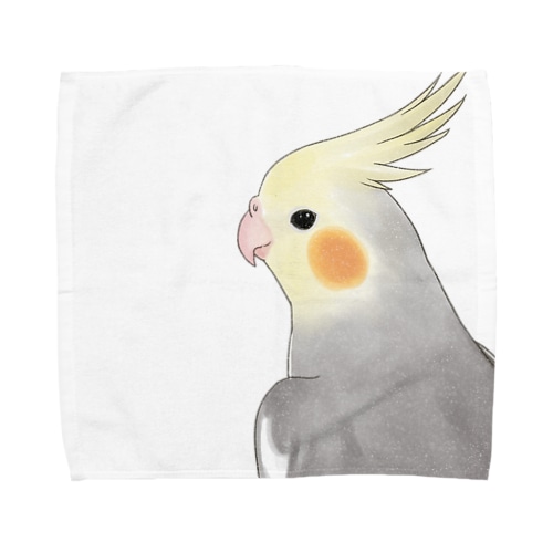 見つめるオカメインコちゃん【まめるりはことり】 Towel Handkerchief