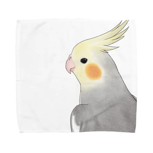 見つめるオカメインコちゃん【まめるりはことり】 Towel Handkerchief