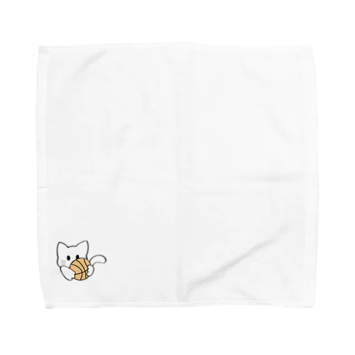 ねこ【白】 Towel Handkerchief