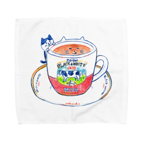 猫香港式ミルクティー Towel Handkerchief