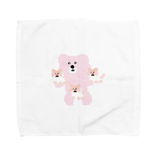 クマさんとネコちゃんと一緒 Towel Handkerchief