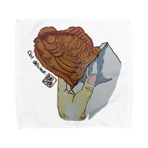 美味い鯛焼き Towel Handkerchief