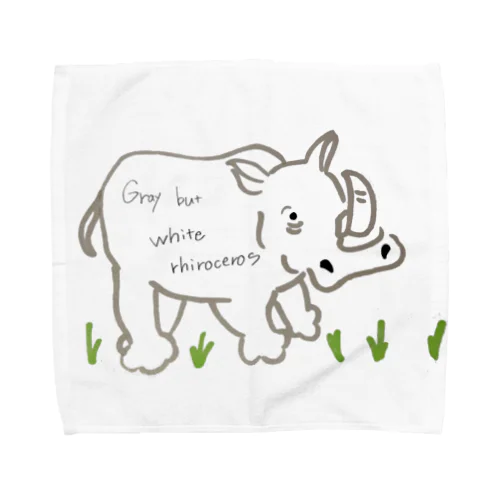 シロサイ くん Towel Handkerchief