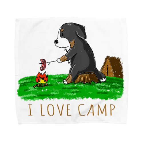 I LOVE CAMP バーニーズ・マウンテン・ドッグ Towel Handkerchief