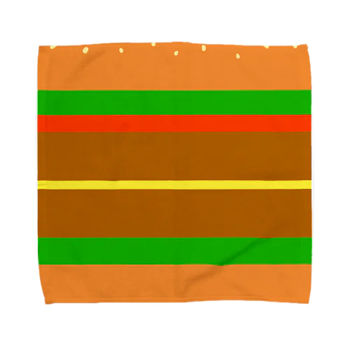 ハンバーガーの断面たち タオルハンカチ