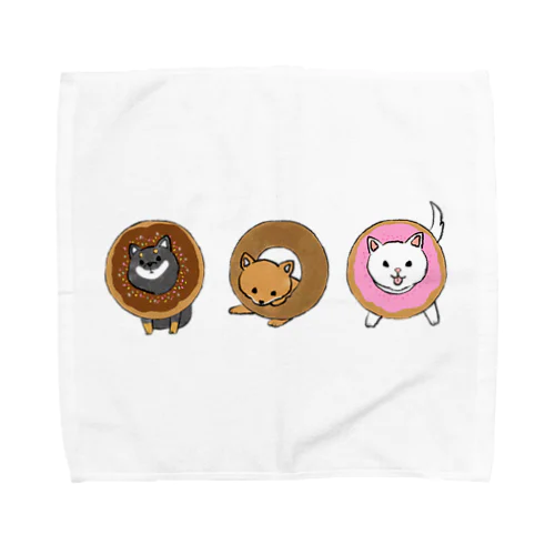 Shiba Donut Towel Handkerchief
