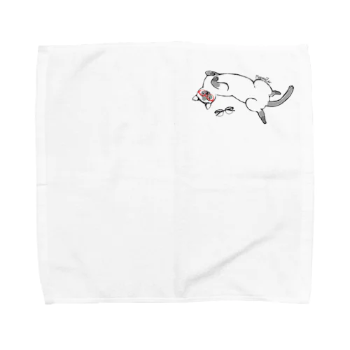 【MeganeZoo】めがね　と　ねこ Towel Handkerchief