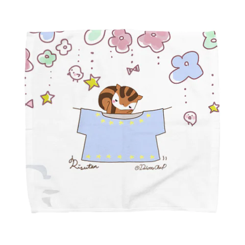 すやすやりすたん Towel Handkerchief