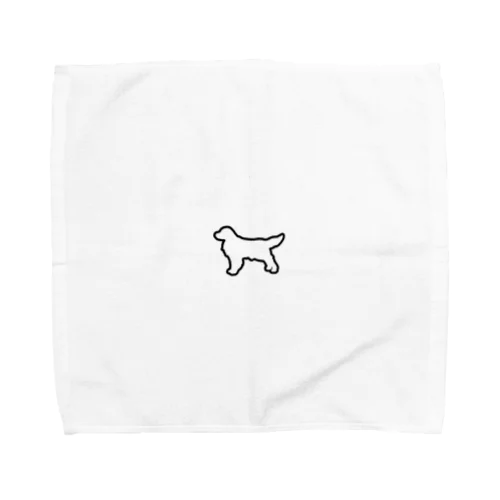 ゴールデンレトリバーのシンプルシルエット Towel Handkerchief