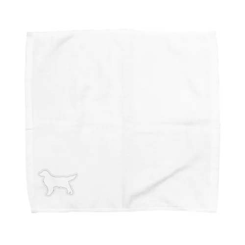 ゴールデンレトリバーのシンプルシルエット犬 Towel Handkerchief