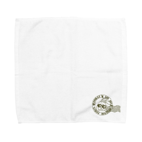 レトロなうさぎパイロットカーキ色 Towel Handkerchief