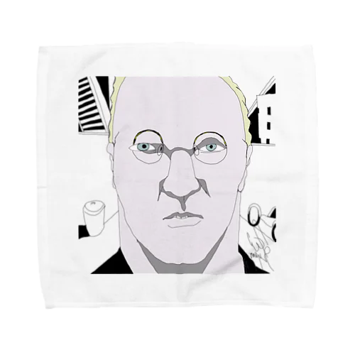 白人の中年紳士 Towel Handkerchief