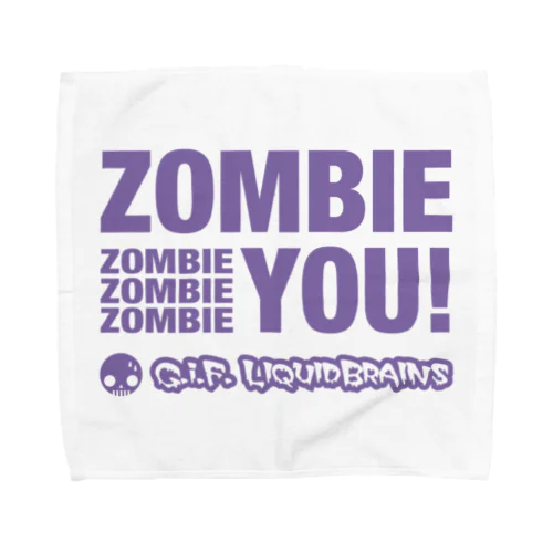 Zombie You!（purple print） タオルハンカチ