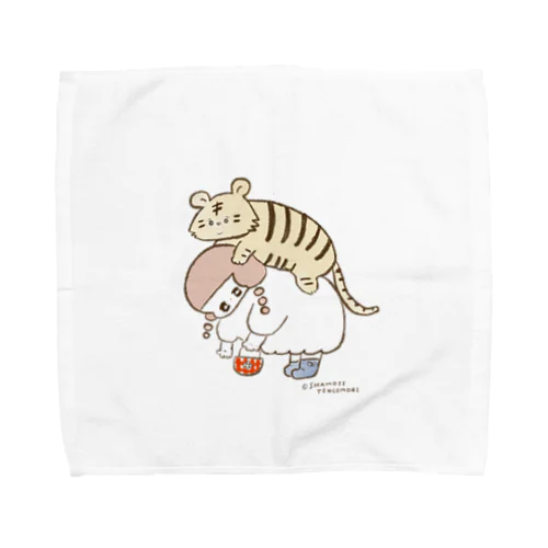 トラをおぶって生きてます Towel Handkerchief