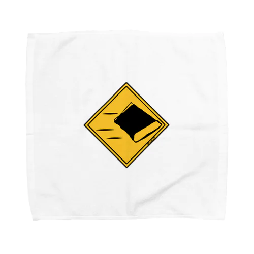 標識「枕投げ注意」 Towel Handkerchief