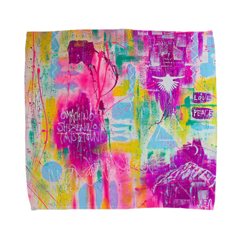 北アルプス雷鳥Love＆Peace Towel Handkerchief