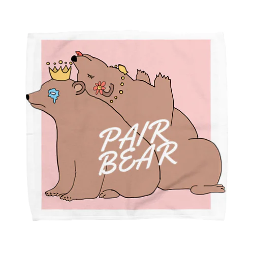 PAIR BEAR Towel Handkerchief