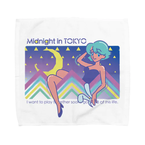 月夜のバニーちゃん Towel Handkerchief