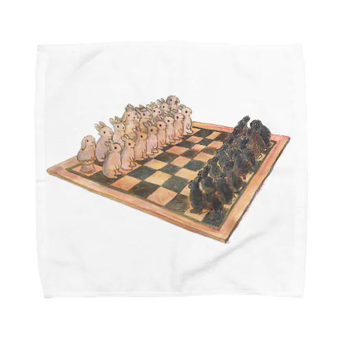 Rabbit chess 타월 손수건