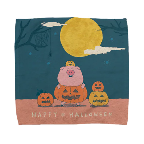 ぶたのハロウィン Towel Handkerchief